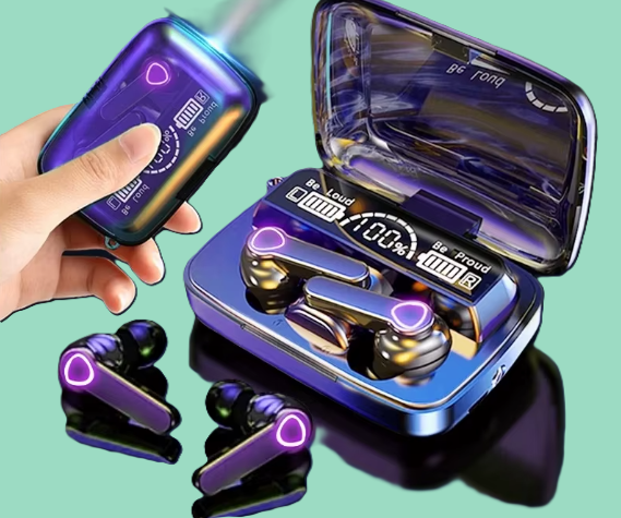 M19 Bluetooth Headset Wireless In-Ear Sports Intelligent Touch Led Display mirror Warehouse Charging Treasure Earphone